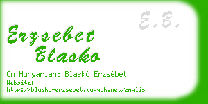 erzsebet blasko business card