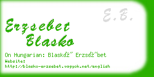 erzsebet blasko business card